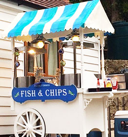 Traditional Fish & Chips Cart on hire at Event in central London