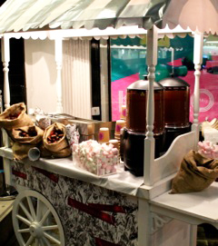 F&F at Stella McCartney's Christmas lights switch on Party - Roast Chestnuts & Hot Chocolate Cart